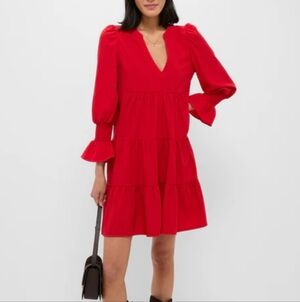 Red Crepe Kenzo Dress POMANDER PLACE TUCKERNUCK